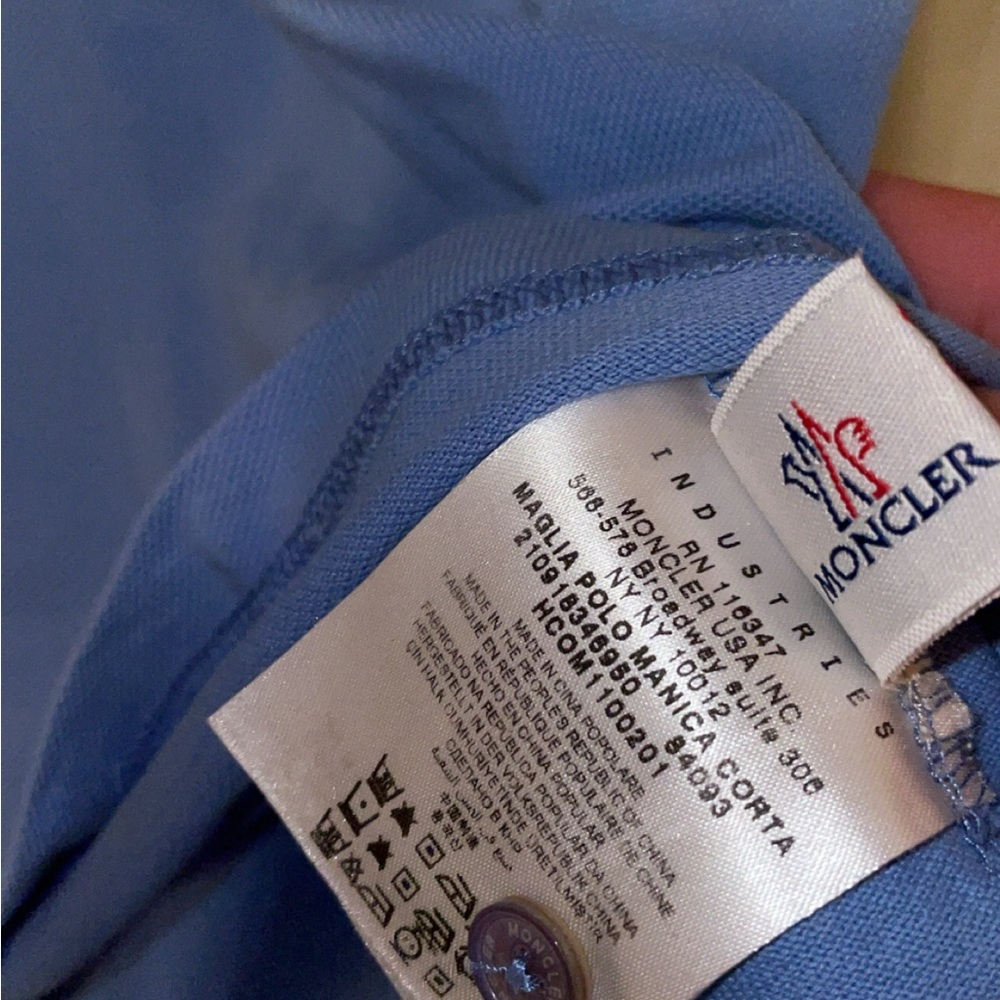 Authentic blue Moncler polo